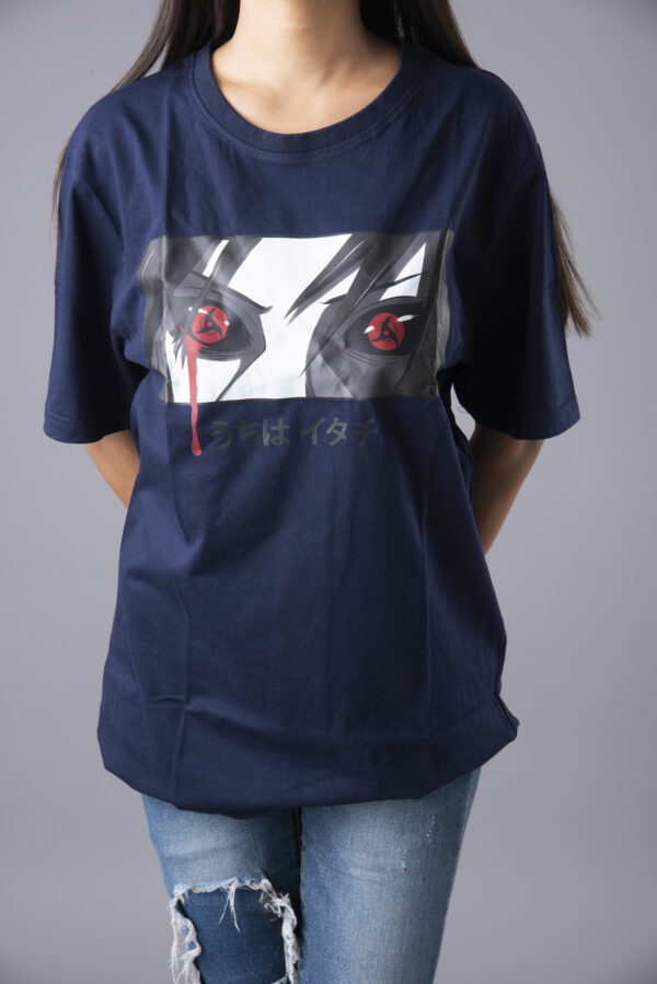 Itachi Front Print T-Shirt Dark Blue