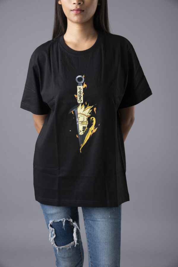 Naruto Sage Of six Path Print Black T-shirt