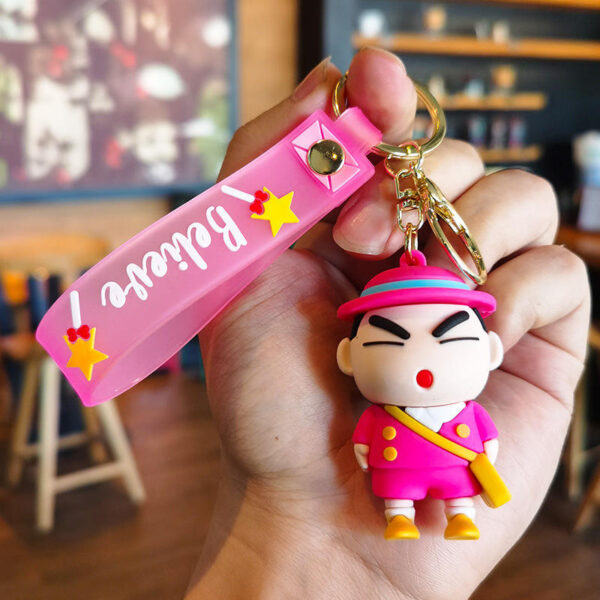 Pink Shinchan Silicone Keychain – The Mimicon