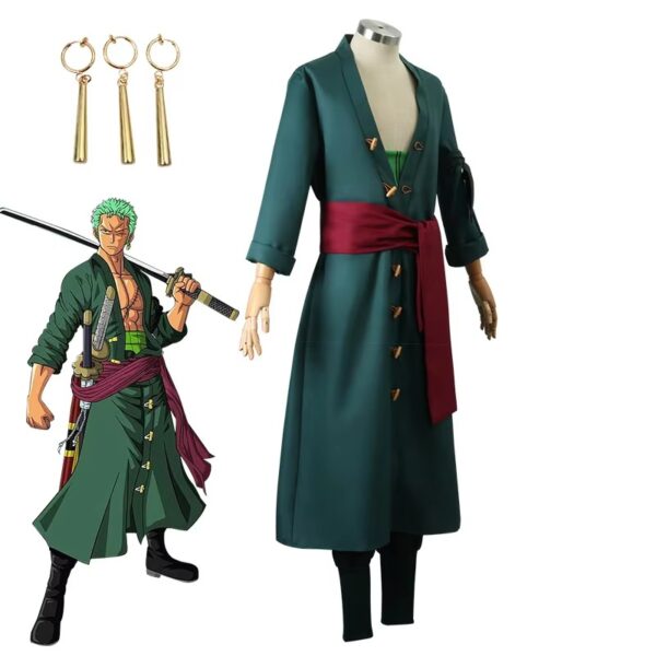 Zoro Pre-Wano Cosplay With Earrings - One Piece