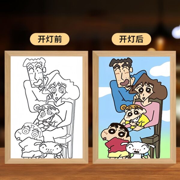 Shinchan Family LED Frame Lamp