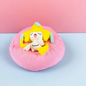 Sleeping Jirachi Mini Figure with Plush Cushion – Pokemon Collectible