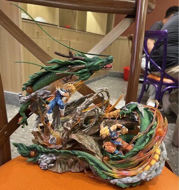 Dragon Ball Z – Goku vs Vegeta with Shenron Diorama Statue | Ultimate Saiyan Showdown Collectible